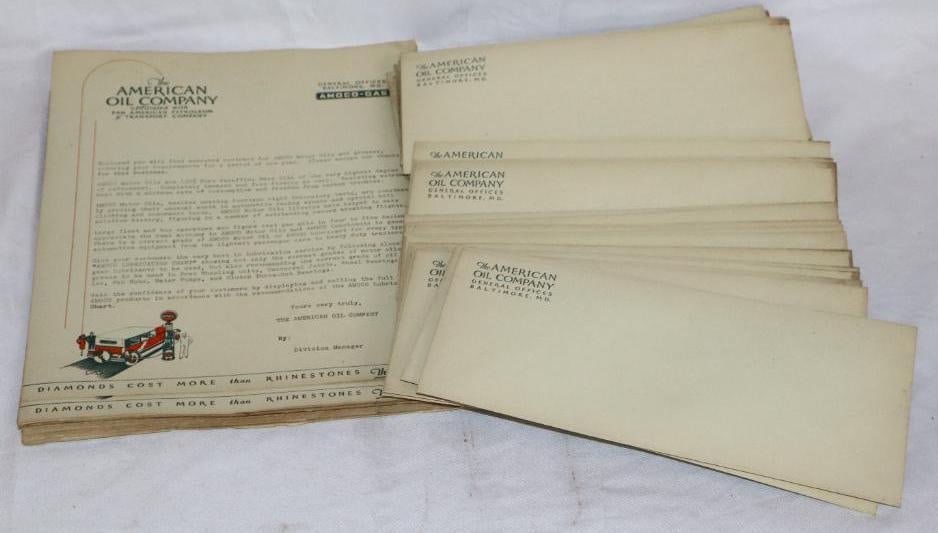 1920's Pan American Petroleum Unsigned Business Letter & Envelopes: Largest is 8.5" x 11"