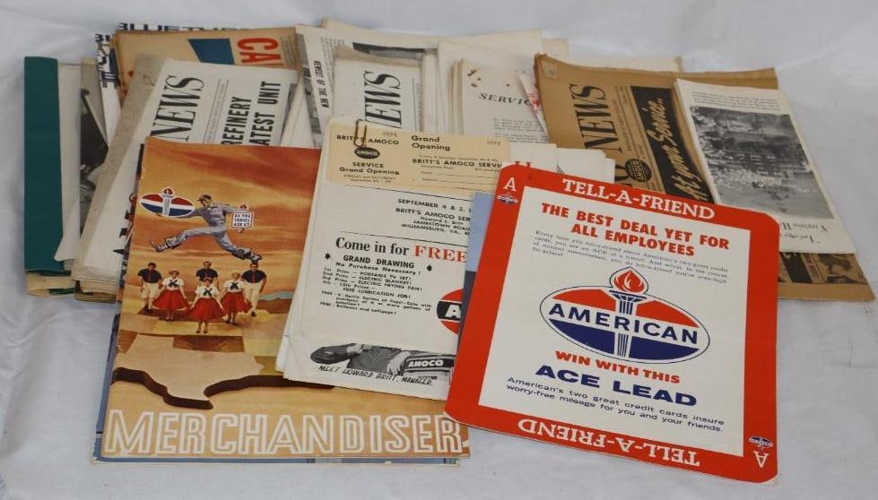 Large Group of Amoco News & Other Stationery: Largest is 12" x 9"