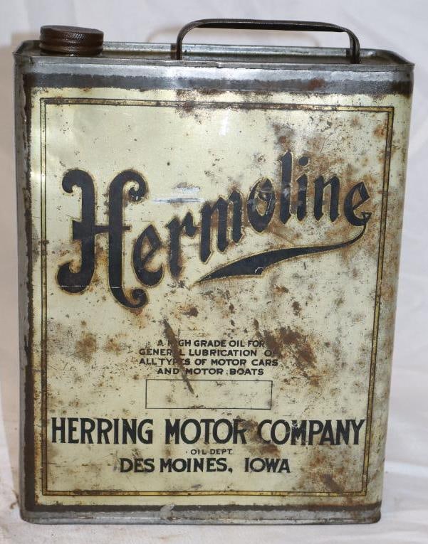 Hermoline Slim 1 Gallon Oil Can: 8" x 3" x 11.25"