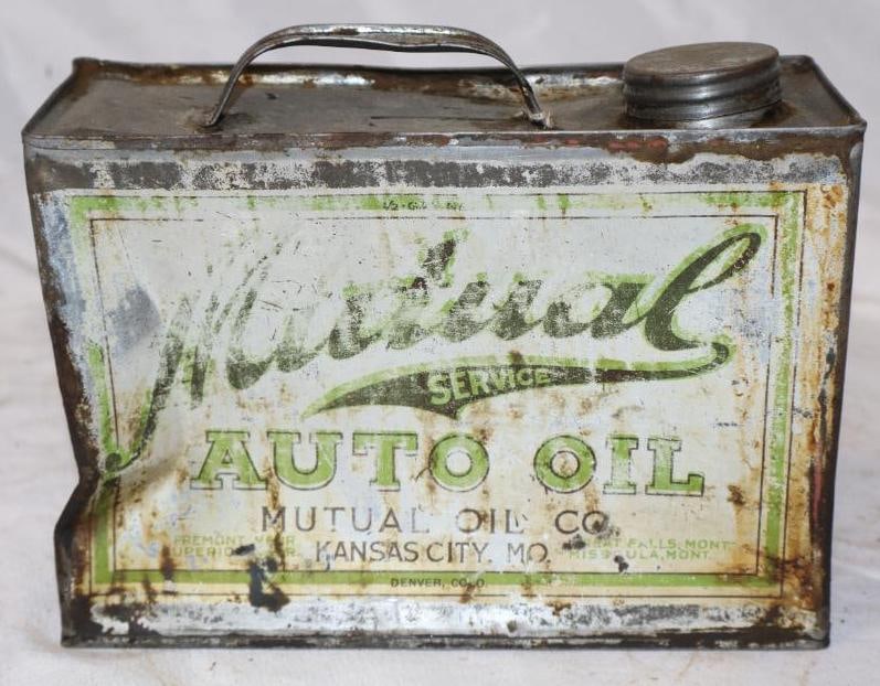 Mutual Service Half Gallon Oil Can: 8" x 3" x 6"