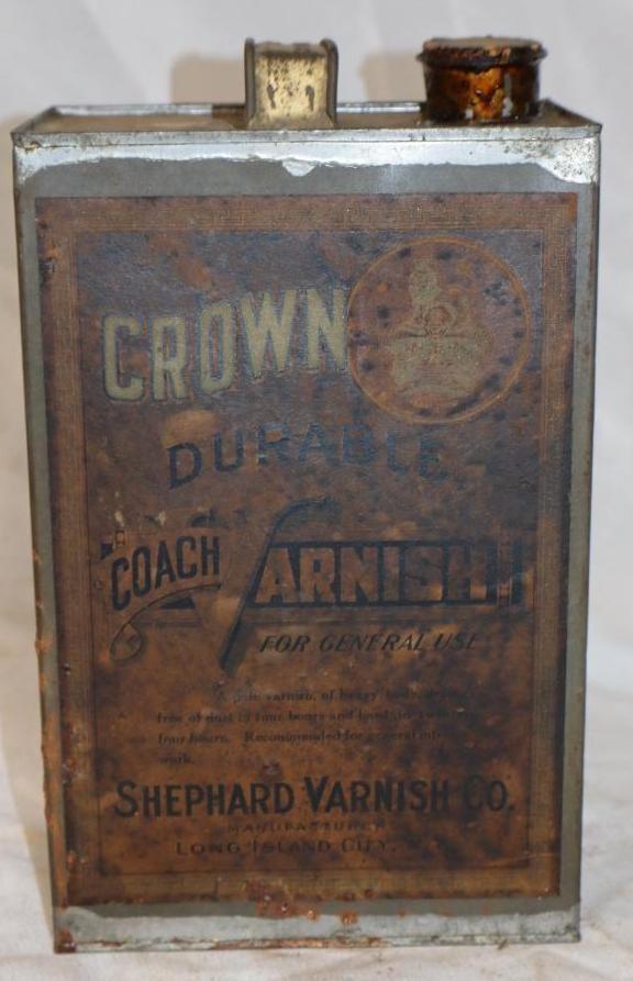 Crown Durable Coach Varnish 1 Gallon Oil Can: 6.25" x 4.25" x 10"