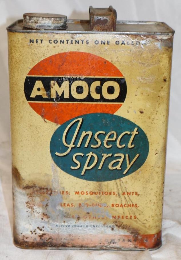 Amoco Insect Spray 1 Gallon Oil Can: 7" x 4.25" x 10.5"