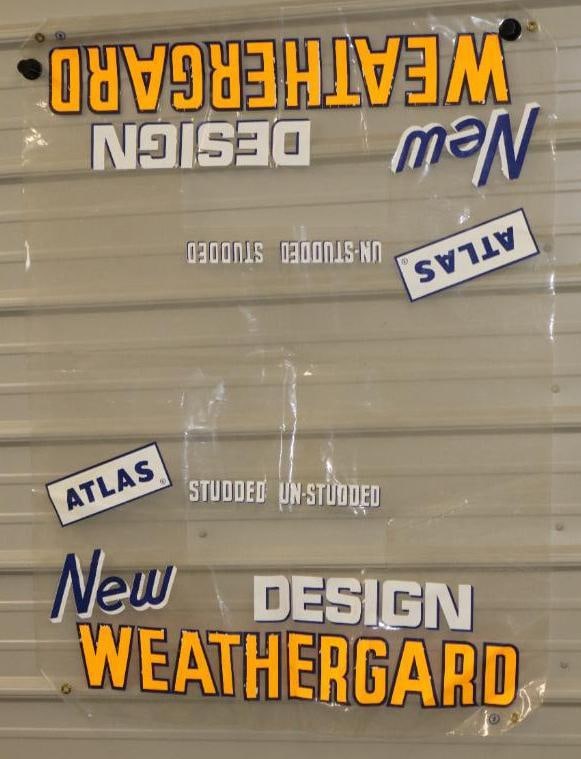 Atlas Unstudded Weather Guard Plastic Advertisement Sign: 48" x 36"