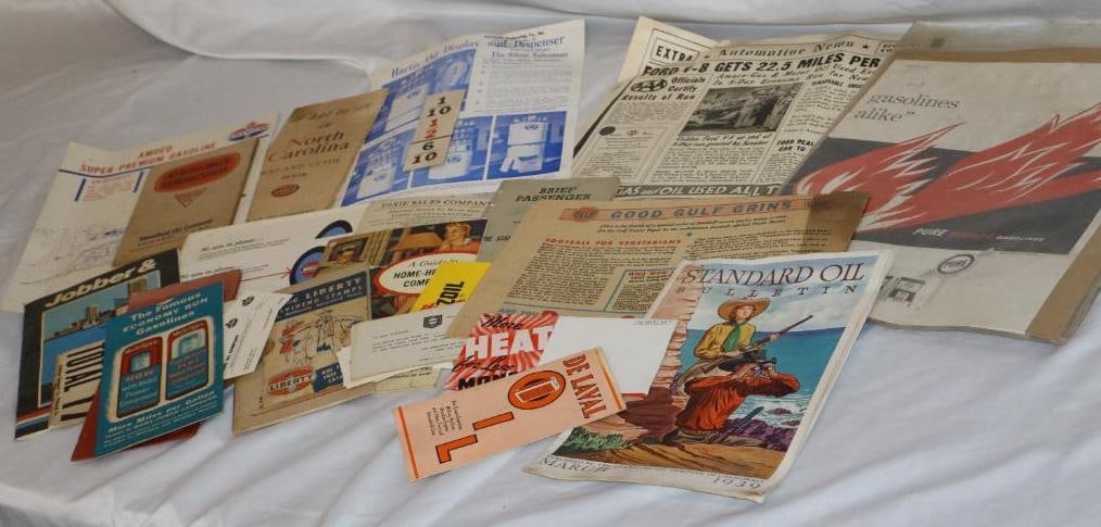 Large Group of Amoco, Pure & Standard Advertisements, Pamphlets & Brochures: Largest is 13" x 10"