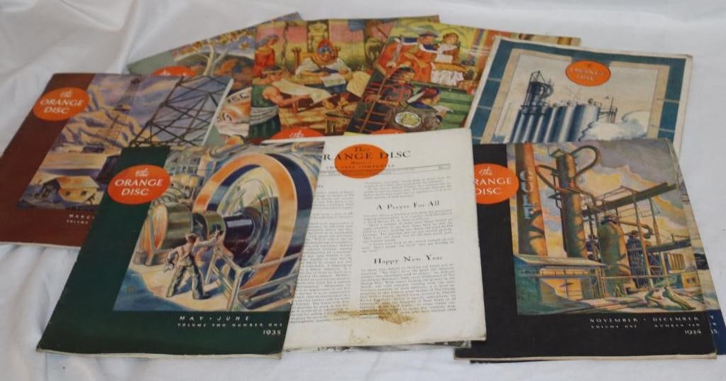 Group of 8 - 1930's The Orange Disk Gulf Companies Magazine: 8" x 11" each