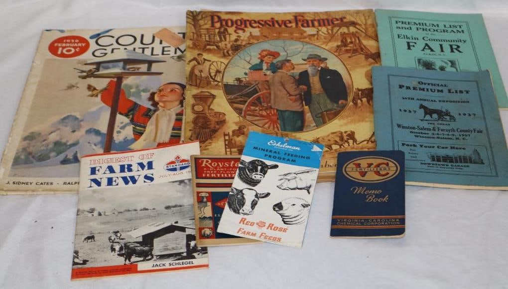 Group of 8 - 1930's & 40's Farm & Fair Magazines & Brochures: Largest is 14.5" x 10.5"