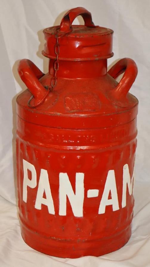 Pan Am Ellisco 5 Gallon Bulk Oil Can: 10" x 10" x 20" has been repainted