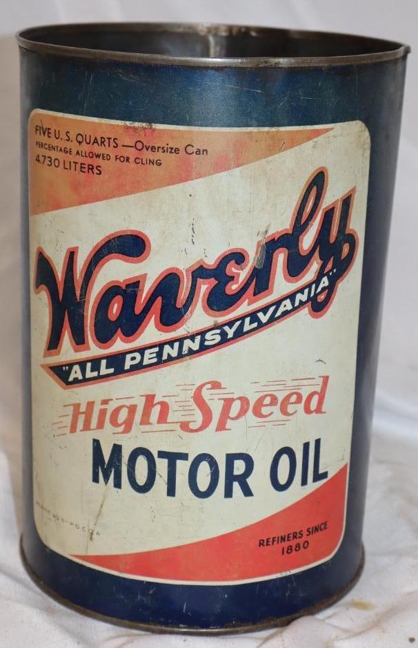 Waverly Metal 5 Quart Oil Can: Missing Top Lid