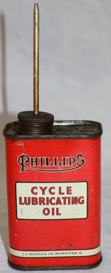Phillips Cycle Half Pint Oil Can: 8 oz