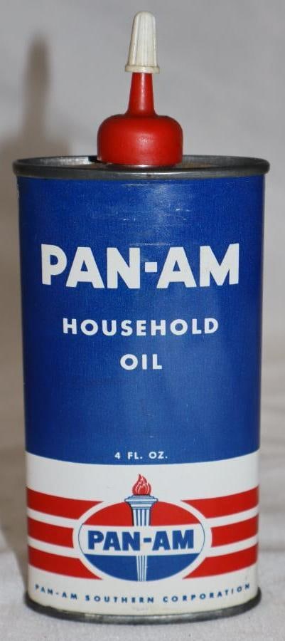 Pan Am Oval Handy Oiler Can: 4 oz