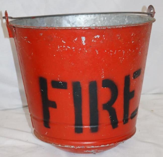 Early Fire Water Bucket: 11" x 11" x 10"