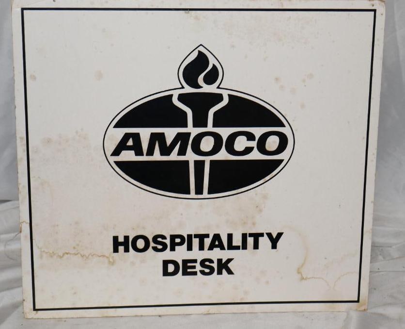 Amoco Hospitality Desk Cardboard Easelback Countertop Sign: 20" x 18"