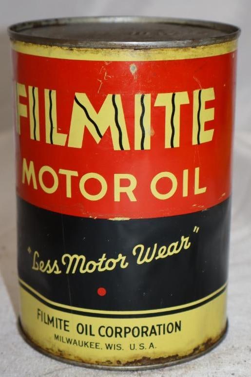 Filmite Metal 1 Quart Oil Can: 4" x 4" x 5.5"
