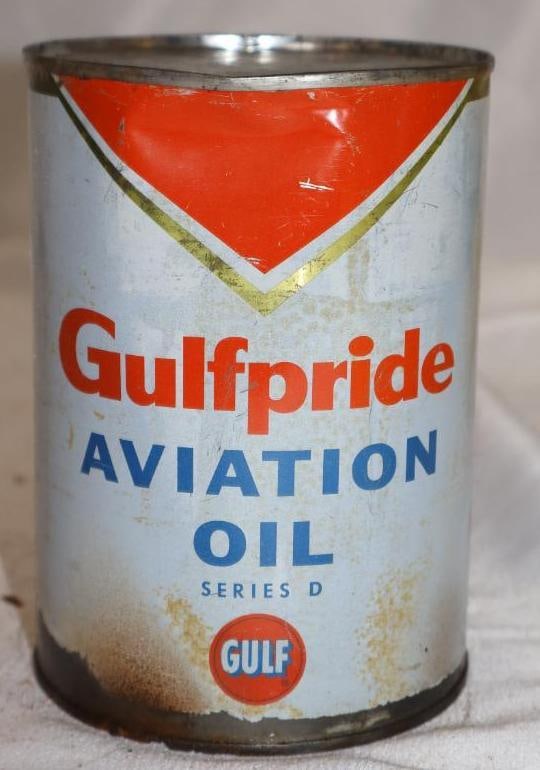 Gulf Pride Aviation Metal 1 Quart Oil Can (1 of 5)