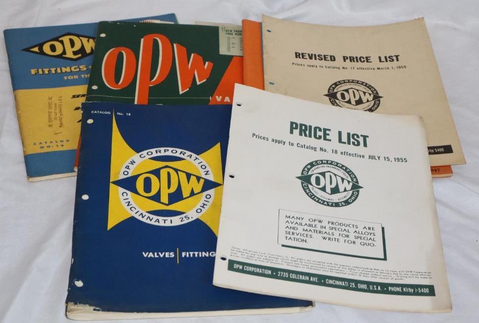 Group of 6 OPW Gas Pump Literature Books: 8.5" x 11" each