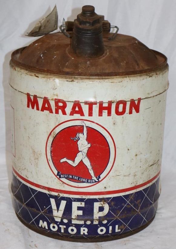 Marathon VEP 5 Gallon Oil Can: 11" x 11" x 17"