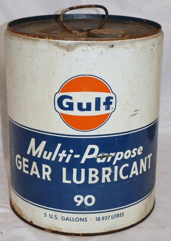 Gulf 90 Weight 5 Gallon Oil Can (1 of 4)