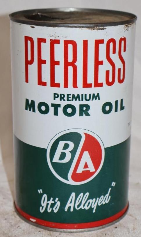 BA Peerless Metal 1 Imperial Quart Oil Can: 4" x 4" x 6.5"