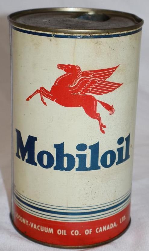 Mobil Oil Metal 1 Imperial Quart Oil Can (1 of 4)