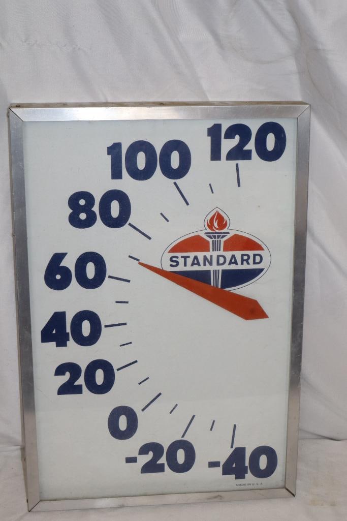 Standard Oil Advertising Thermometer: 22.5" x 15" x 2"