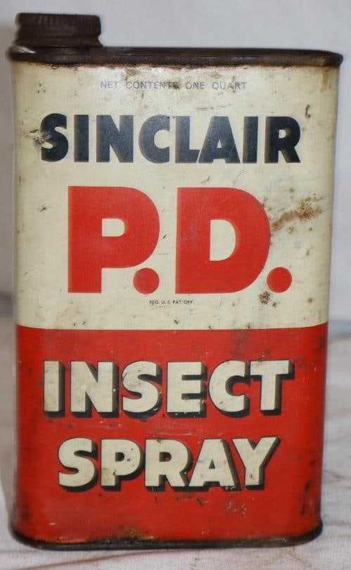 Sinclair P.D. Insect Spray 1 Quart Oil Can: 32 oz empty