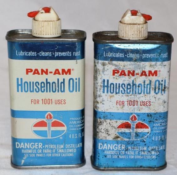 Group of 2 Pan Am Oiler Cans: 4 oz each