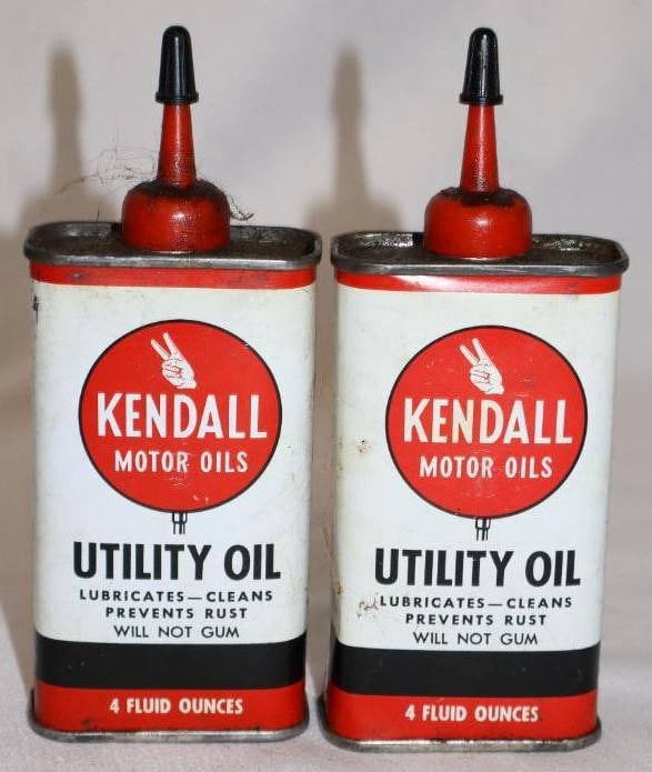 Group of 2 Kendall Utility Handy Oiler Cans: 4 oz each