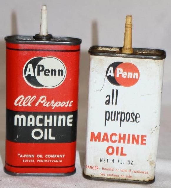 Group of 2 A Penn Handy Oiler Cans: Largest is 4 oz