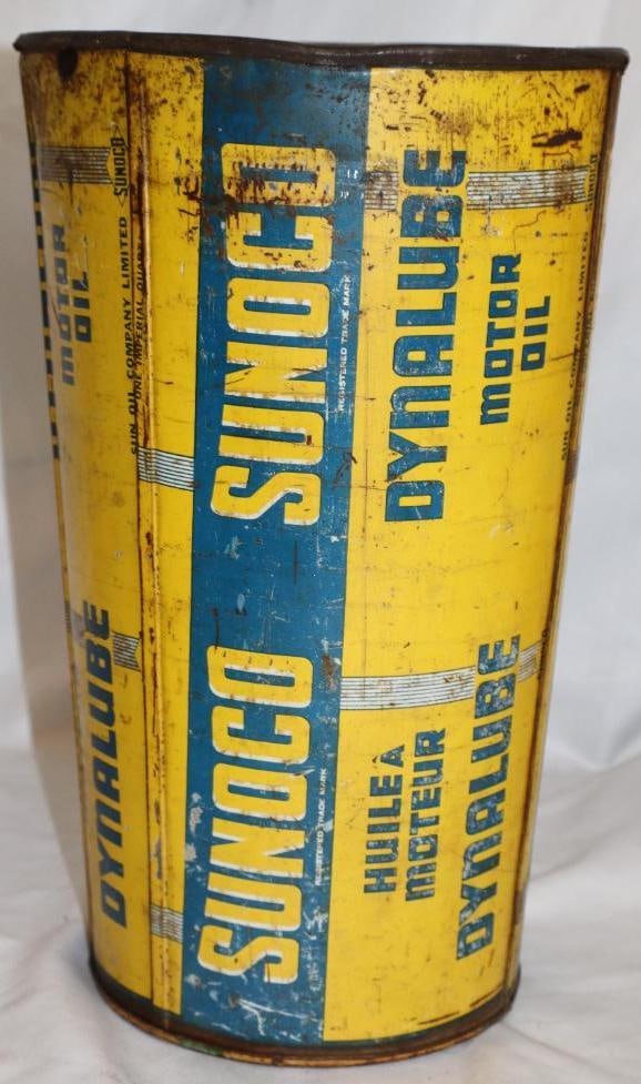 Sunoco & Castrol Oil Can Folk Art Homemade Maple Tree Syrup Buckets: 7" x 7" x 11.5"