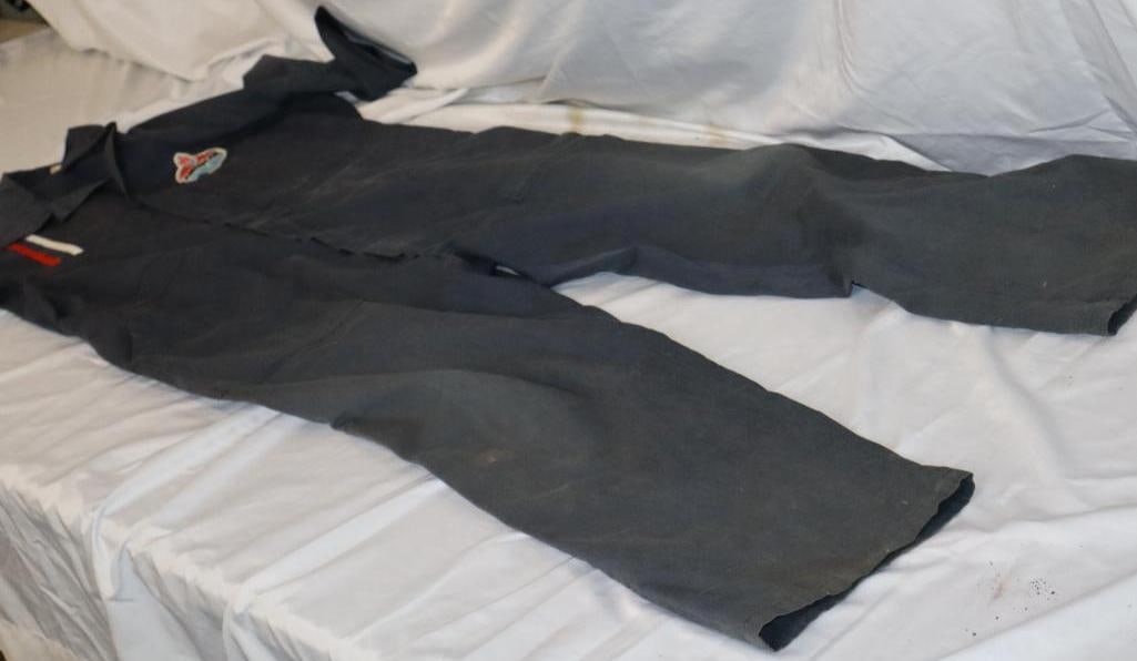 American Oil Lion Uniform Company Gas Station Overalls: Has some staining. Size small.