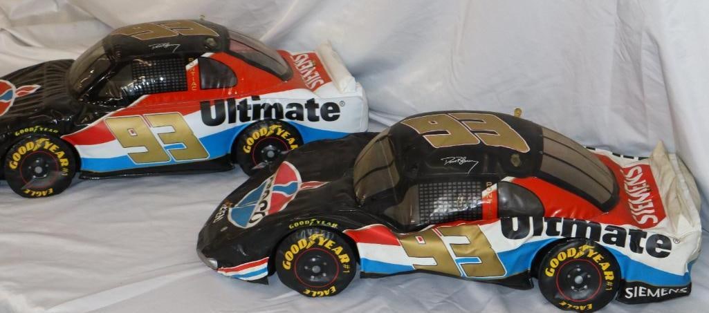 Group of 2 Amoco Race Car Number 93 Gas Station Inflatables: Both hold air. 24" x 10" x 7" each