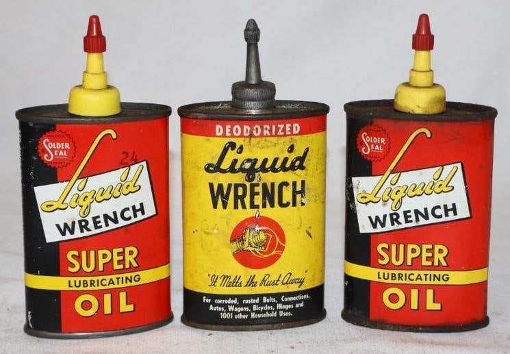 Group of 3 Oval Liquid Wrench Handy Oilers: 3 oz each