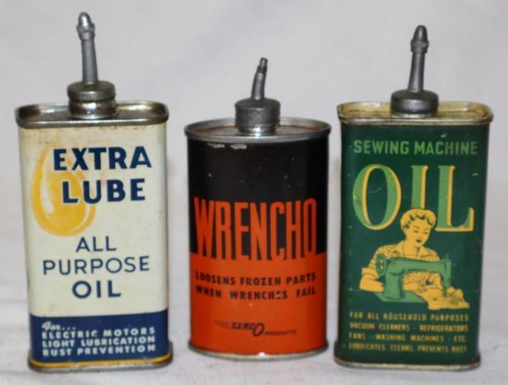 Group of 3 Different Leadtop Handy Oilers: Largest is 4 oz
