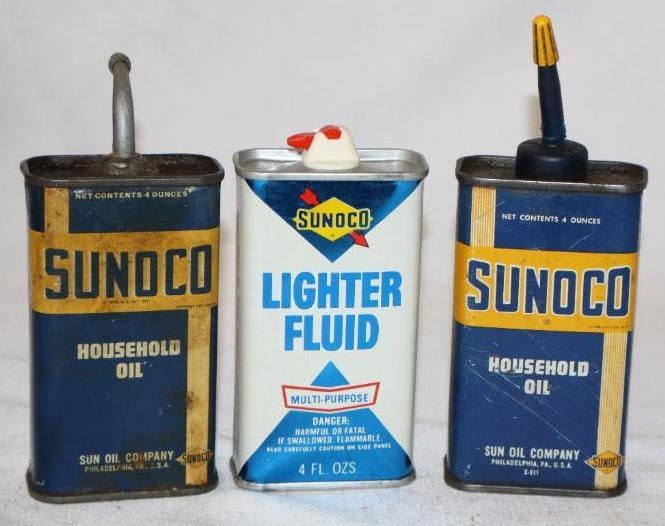 Group of 3 Sunoco Handy Oilers: 4 oz each