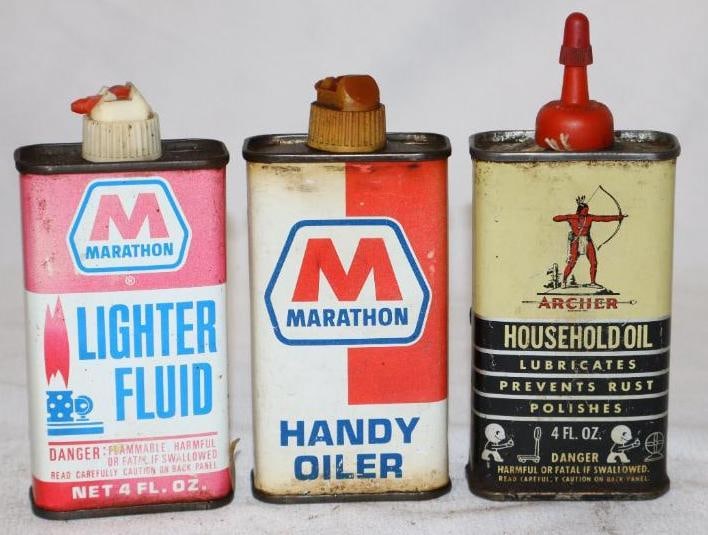 Group of 3 Archer & Marathon Handy Oilers: 4 oz each