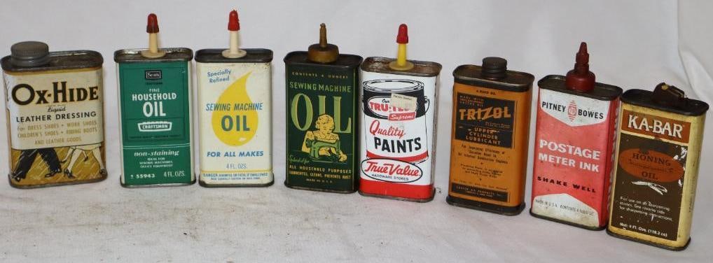 Group of 8 Different Handy Oil Cans (1 of 4)