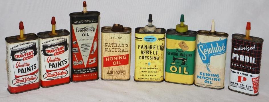 Group of 8 Different Handy Oil Cans (1 of 4)