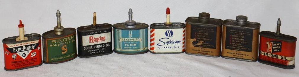 Group of 8 Different Handy Oil Cans (1 of 4)