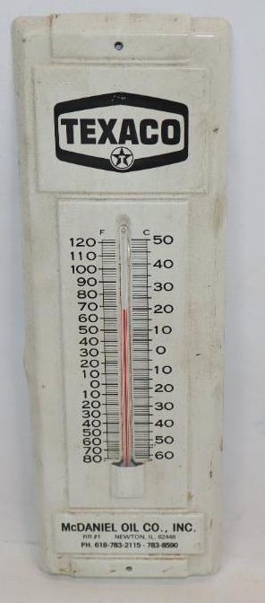 McDaniel Oil Company Texaco Advertising Thermometer: 4.5x14