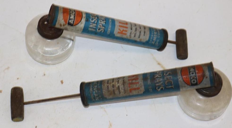 Group of 2 Amoco Insect Sprayers: 3.5x4.5x11 Each