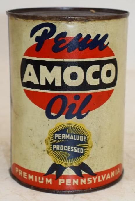 Penn Amoco Metal One Quart Oil Can (1 of 4)