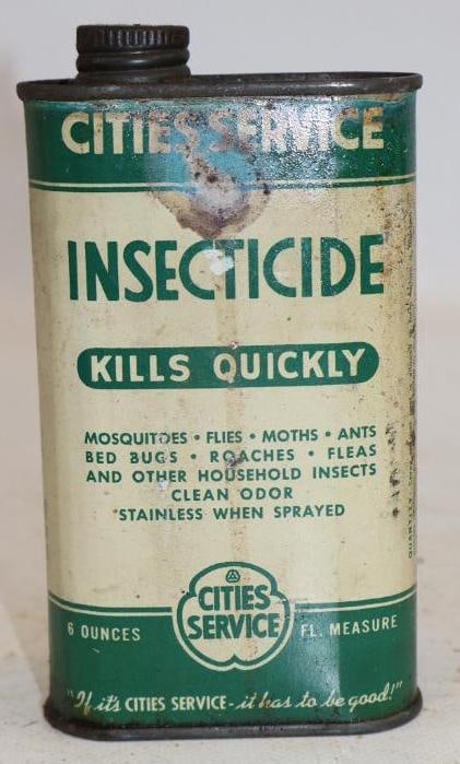 Cities Service Insecticide Half Pint Oil Cans (1 of 2)