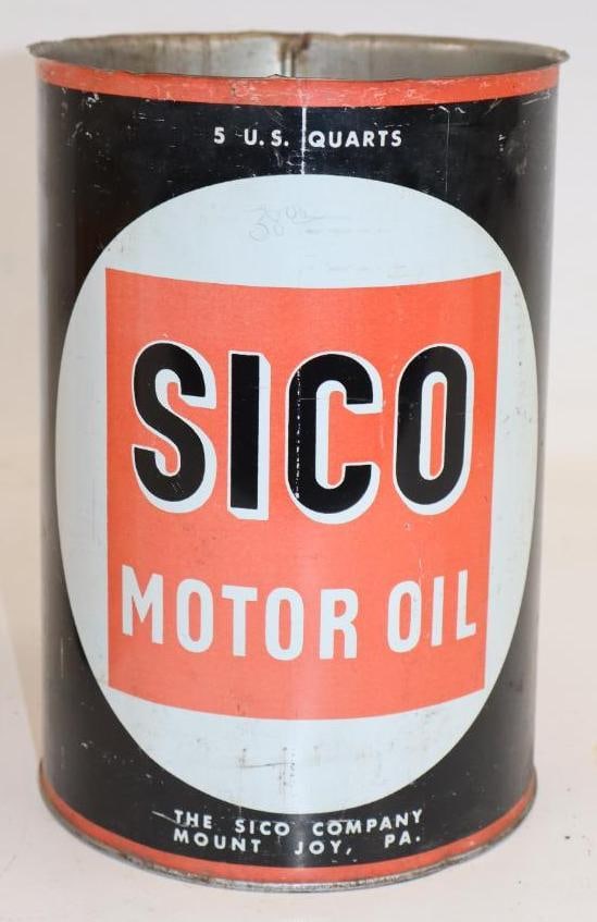 Sico Five Quart Metal Oil Can (1 of 4)