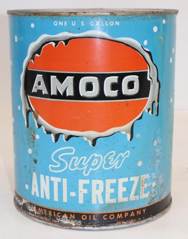 Amoco Super Anti-Freeze One Gallon Metal Oil Can (1 of 4)