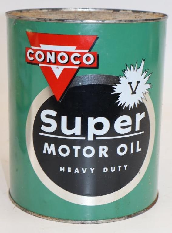 Conoco Super One Gallon Metal Oil Can (1 of 4)
