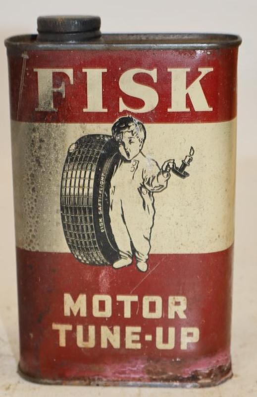 Fisk Motor Tune Up Pint Oil Can: 16oz Empty