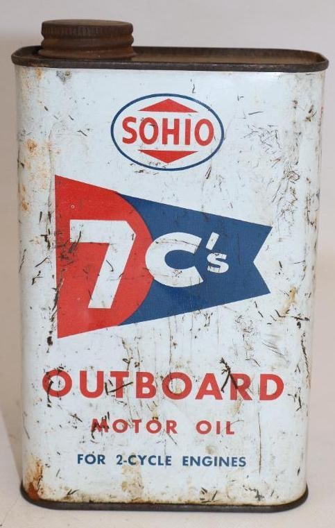 Sohio 7c's Outboard Oil Can: 32oz Empty