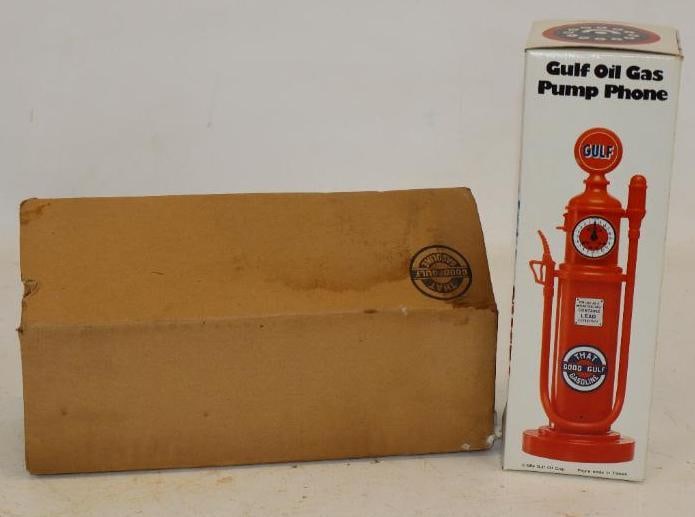 That Good Gulf Clock Shaped Telephone in Original Box: 3.5x3.5x10