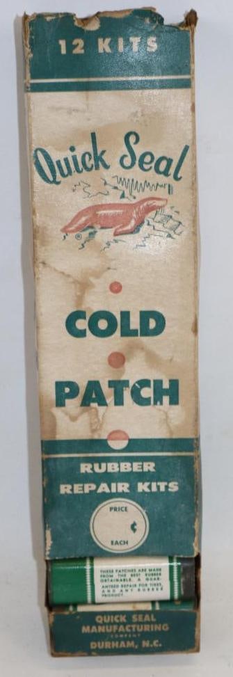 Group of 9 Quick Seal Tire Repair Kits In Original Cardboard Display: Display Measures 3.5x2.25x15