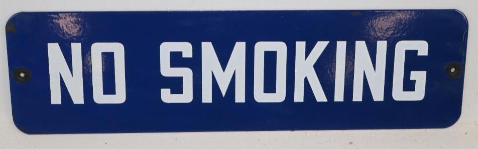 No Smoking (Blue) SSP Advertising Sign: 18x5